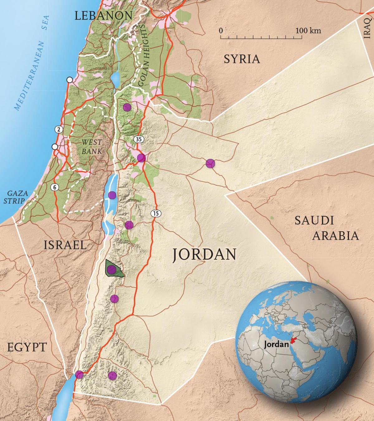 βασιλείου της Ιορδανίας χάρτης