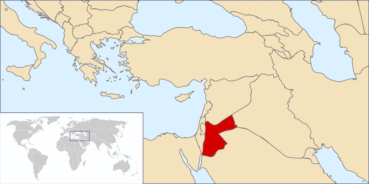 Τζόρνταν στον παγκόσμιο χάρτη